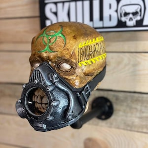 Percha para casco de motocicleta con forma de calavera, decoración para motocicleta, soporte para casco