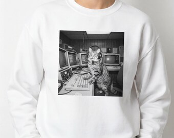 Funny Dispatch Room Cat Sweatshirt, Funny Cat 911 Operator T-shirt Gift, Thin Gold Line Shirt, 911 Police Appreciation, EMS Operator tee