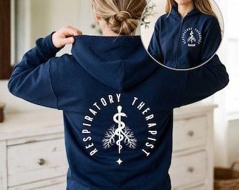 Respiratory Therapy Custom Name Zip Hoodie, Personalized RT shirt Gift, Respiratory Therapist hoodie, CRT Sweater, Lung Squad Logo shirt