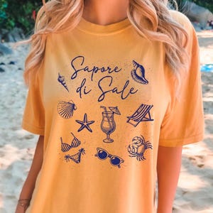 Taste of salt -  t-shirt Comfort Colors summer vacation beach shirt Salty Mermaidcore tee for surfer Summer vibes surf tee coconut girl