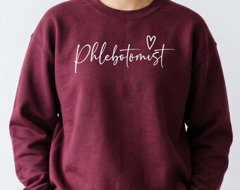 Phlebotomist Shirt Gift, Phleb Tech Sweatshirt Floral, Phlebotomy gift Tshirt, Certified Phlebotomist Crewneck, Phleb Graduation tshirt
