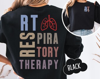 Respiratory Therapy Custom Name Shirt, Personalized RT Sweatshirt Gift, Respiratory Therapist tshirt, CRT Sweater, Lung Squad T-shirt
