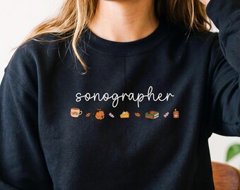 Sonographer Shirt Fall, Autumn Sonography Sweatshirt, MRI Tech Gift, Radiology Grad Gift, Radiologist Halloween Shirt, CT technician Tshirt