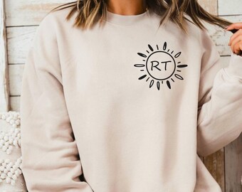 Respiratory Therapy Sunburst Shirt, RT Sun Sweatshirt Gift, Respiratory Therapist tshirt, CRT Sweater, Pulmonology tech Crewneck