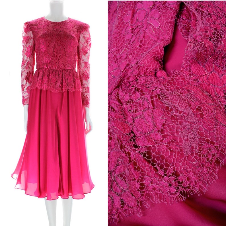 hot pink 80s dress