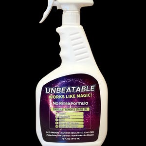 STAIN REMOVER SPRAY, Unbeatable Spray, Green Cleaning Stain, Spot Cleaner, All Purpose Cleaner, Bathroom Cleaner, Natural Cleaning, Gift