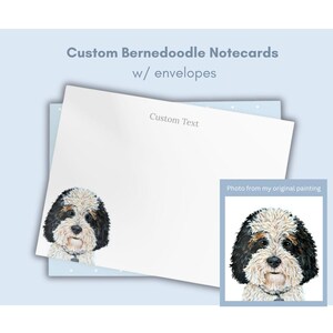 Tarjetas personalizables, tarjetas de Bernedoodle, tarjetas de perros, notas de agradecimiento para perros, regalos para Bernedoodle, regalos para perros, regalos para mamás de perros