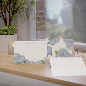 Cartes de voeux hortensias, cartes personnalisées, mots de remerciement, cadeau de fête des mères, cartes de correspondance de fleurs, cadeaux de fleurs