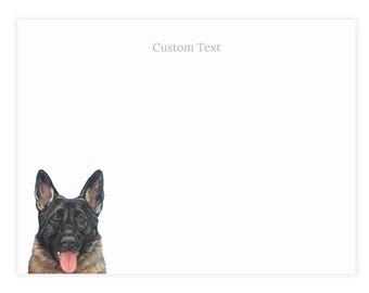Customizable Notecards, German Shepherd Dog Notecards, Dog Thank You Cards, dog mom gifts, customizable dog stationary, dog lover gifts