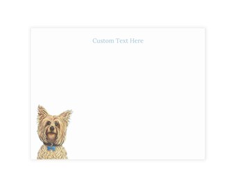 Customizable Yorkie Notecards, Oil Painting Dog Thank You Cards, Dog Lover Stationery