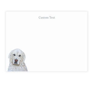 Customizable Dog stationery set, white golden retriever notecards, Dog Thank You Cards, golden retriever dog mom gifts, dog stationary