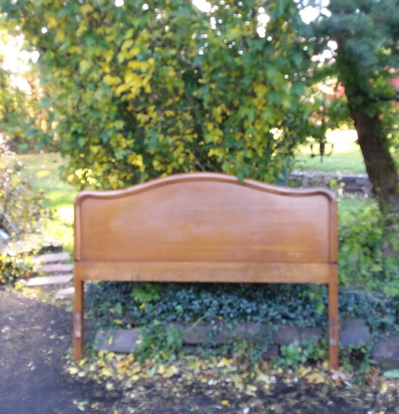HEADBOARD /full Size Solid Wood Vintage MCM French Provincial Etsy