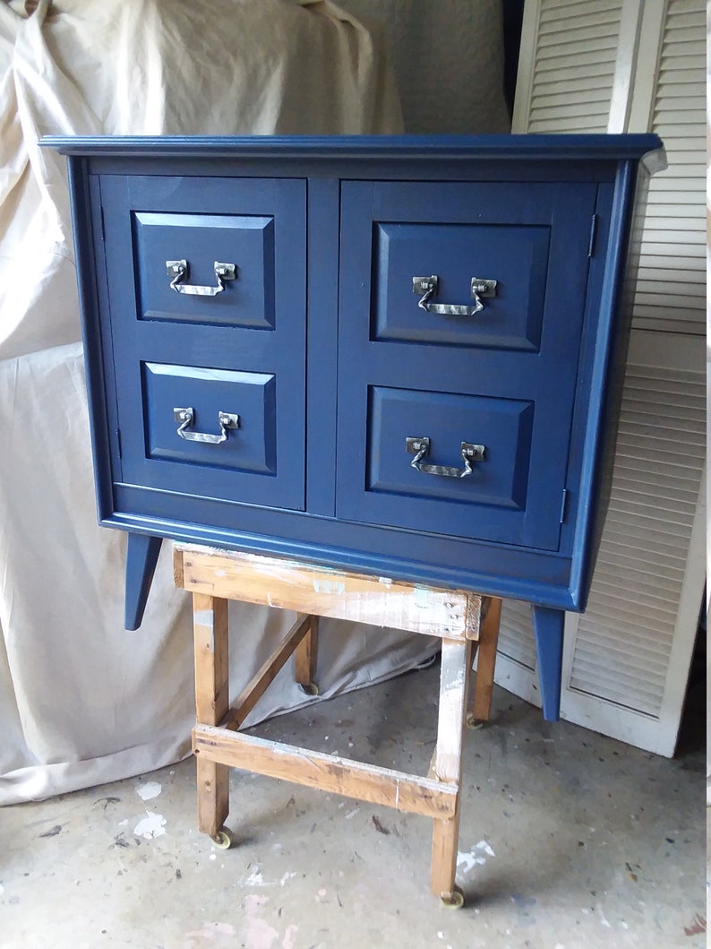 Nightstands PAIR of Matching Vintage Bedside /custom Etsy