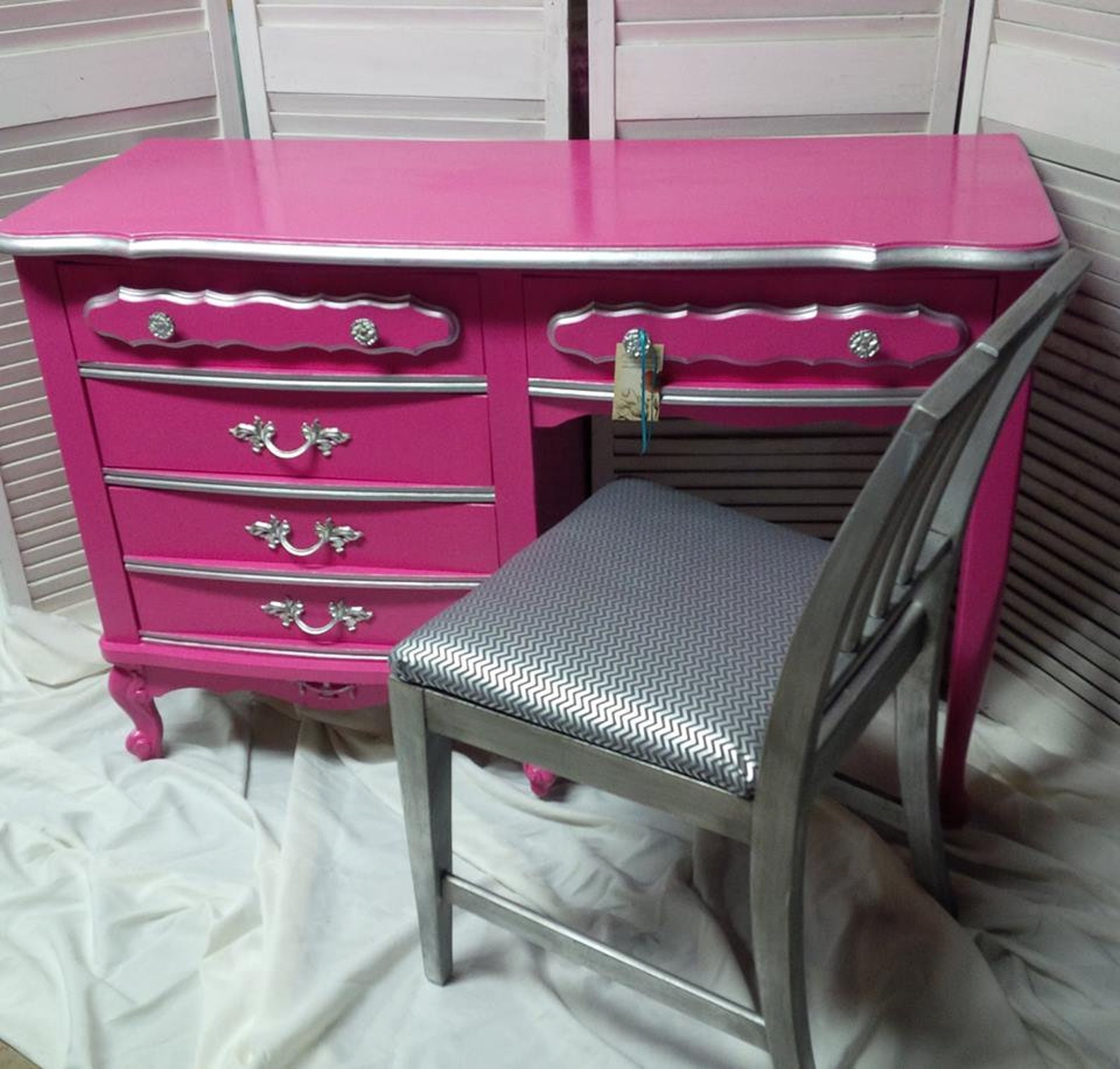 Vanity Makeup Table with Mirror /Vintage French Provincial Etsy