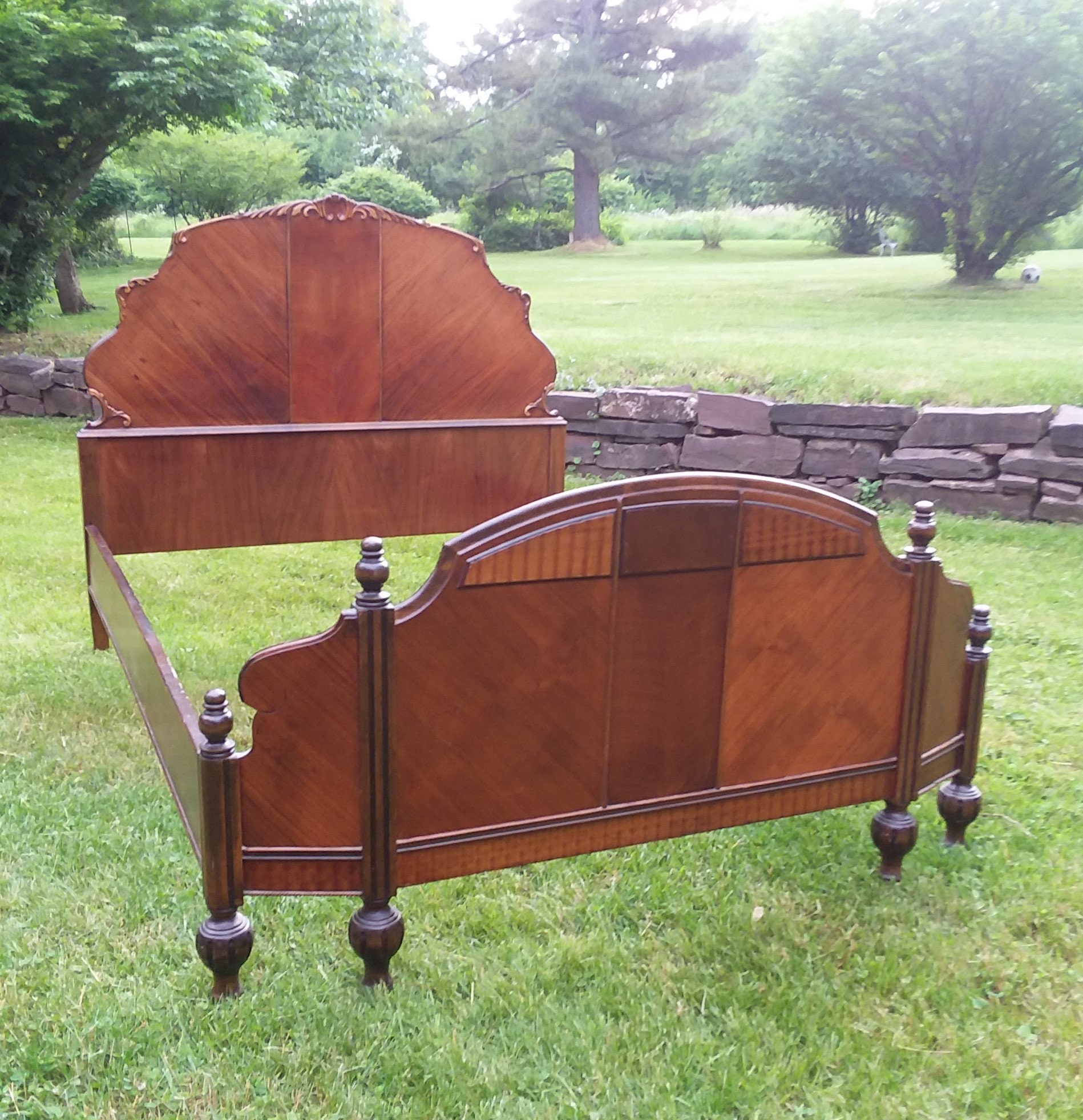 FULL SIZE Bed Antique Heirloom with Unique Wraparound Etsy