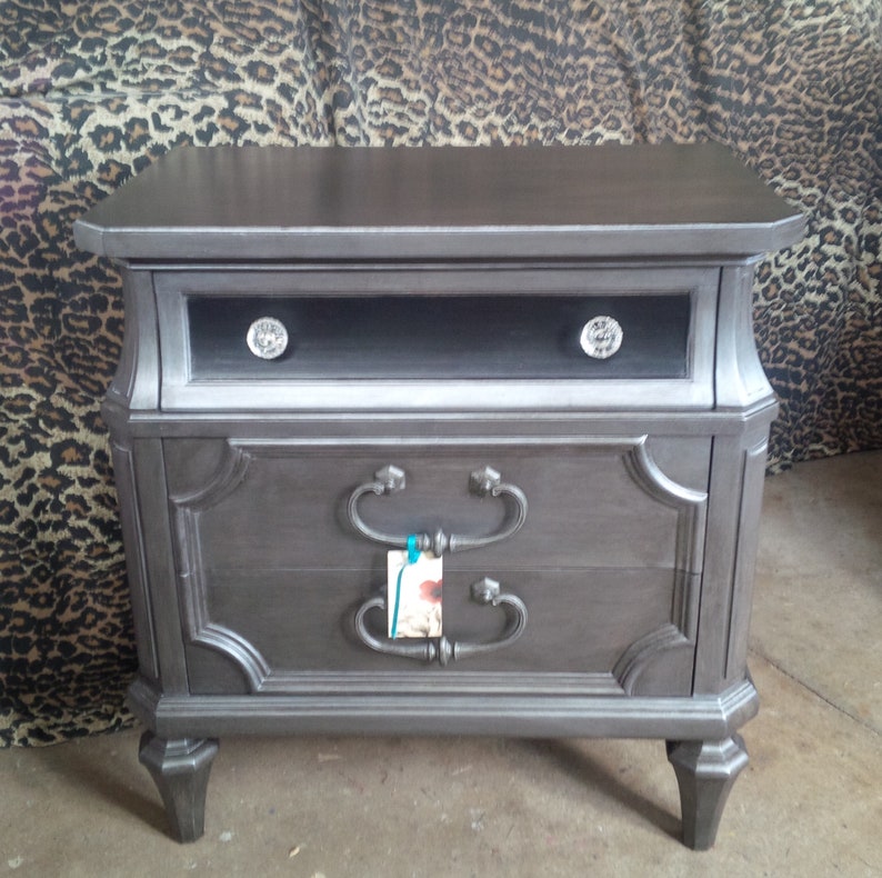 Nightstands PAIR of Matching Vintage Bedside /custom Etsy