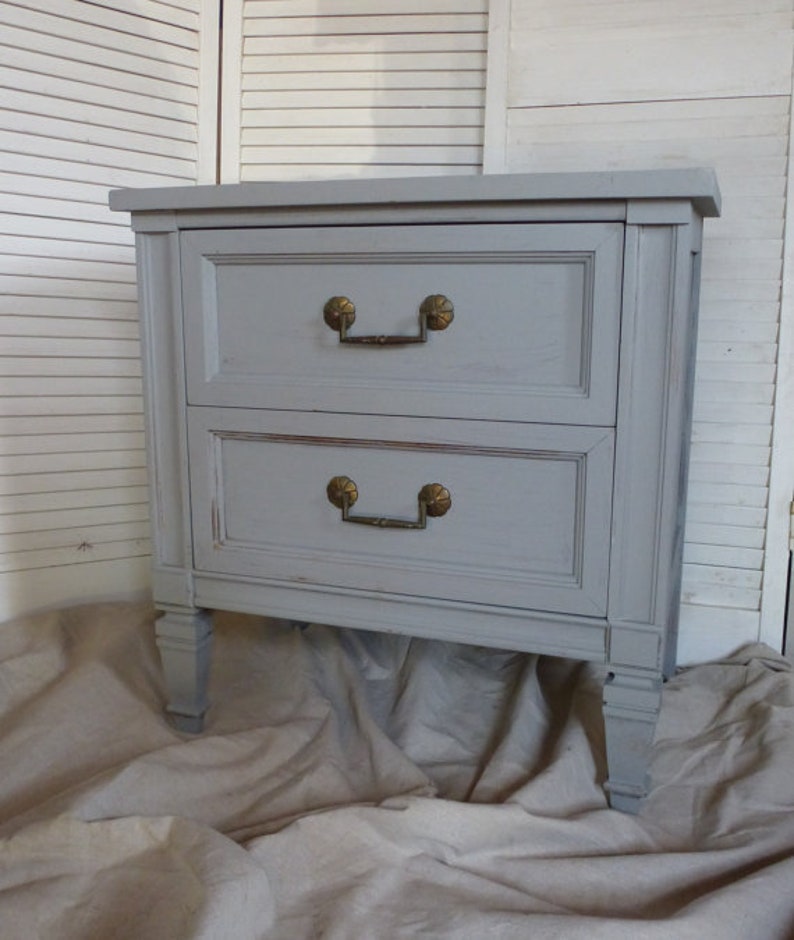 Nightstands PAIR of Matching Vintage Bedside /custom Etsy