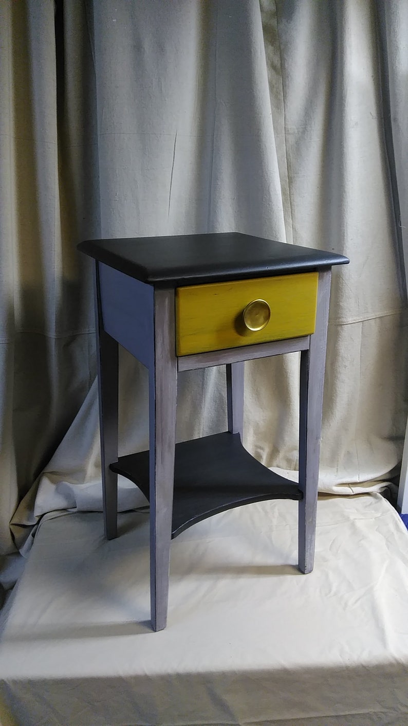 Nightstand MCM Vintage/ Soho Chic Style /solid Wood Vintage Etsy