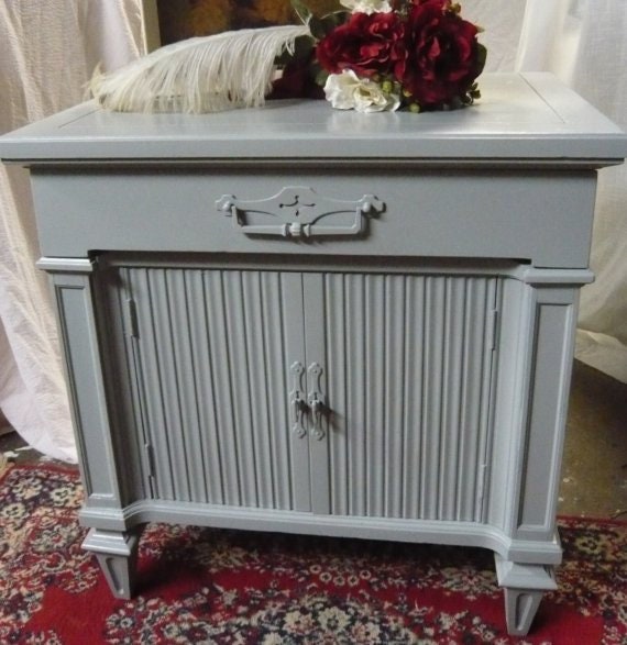 Nightstands PAIR Accent Cabinets Vintage Wood Bedside Tables Unique Retro Style PAINT to ORDER Poppy Cottage Painted Furniture
