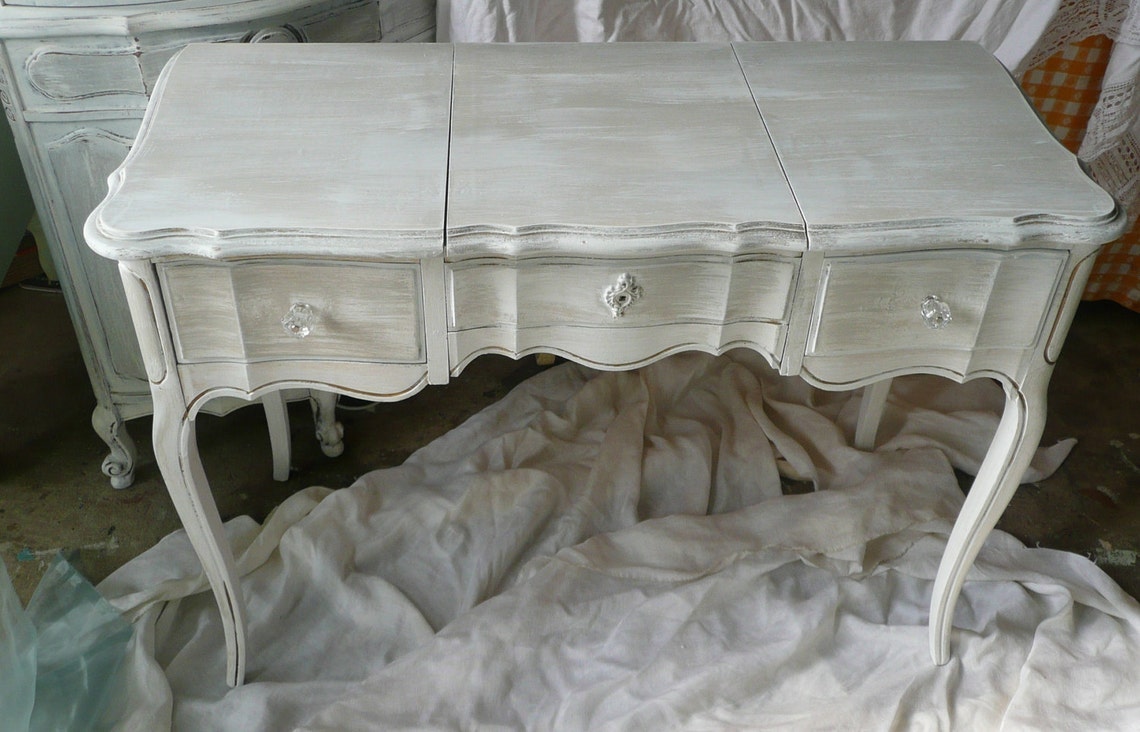 Vanity Makeup Table with Mirror /Vintage French Provincial Etsy
