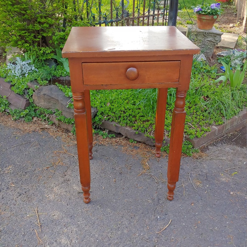 Nightstand Vintage Solid Wood Farmhouse Antique Primitive Etsy
