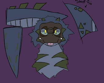 Dinomask fursuit shark-gator premade