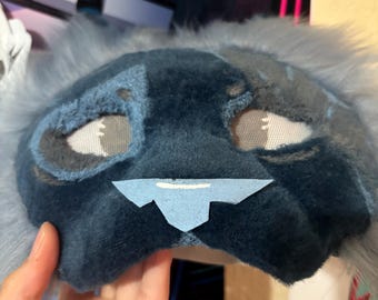 Blue kitty mask
