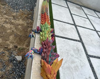 Dragón gigante articulado de cristal de 2 metros: juguete de fantasía articulado impreso en 3D