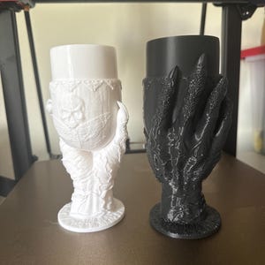 Demon Hand Chalice | Gothic 3D Printed Goblet, Halloween Decor, Dark Fantasy Cup, Horror Prop, Occult & Cosplay Accessory