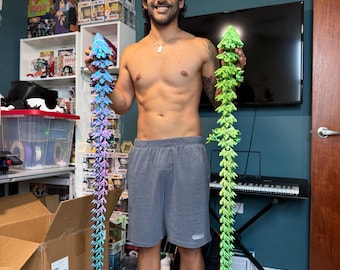 Dragón gigante articulado de cristal de 1,3 metros: juguete de fantasía articulado impreso en 3D