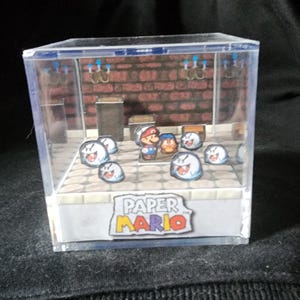 Paper Mario Cube Diorama - Diorama Cube - Shadow Box - Miniature