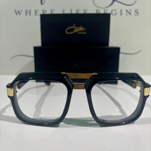 Cazal 669 Eyeglasses, Clear Lens Black & Gold Frame Luxury Eyewear Men/ Women, Mother Gift, Men's Gift, Parents Day Gift