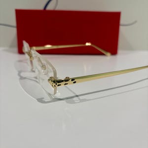 Cartier Rimless Eyeglasses, Clear Lens Titanium Frame Luxury Eyewear Men/ Women, Labor Day Gift, Thanks Giving Day Gift, Gift For Him/ Her