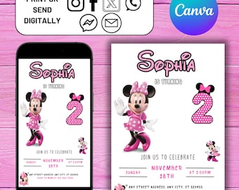 Mickey Mouse Invitation, Mickey video invitation, Mickey Mouse Invite, 1st Birthday Invitation, Mickey Party Animated Invitation