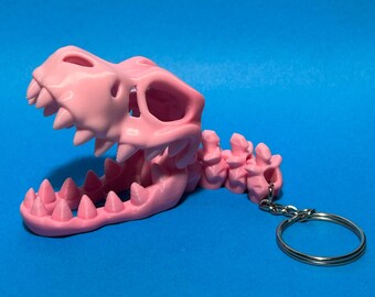 Flexi Dinosaur Skeleton Keychain - Dinosaur Skeleton - Flexi Keychains