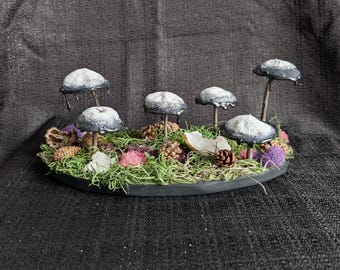 Handmade Mushroom Centerpiece | Fantasy Forest Decor | Nature-Inspired Tabletop Display