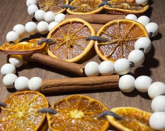 Natural Dried Fruit and Cinnamon Garland