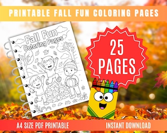 Fall Coloring Pages for Kids: Autumn-Themed Printable Worksheets