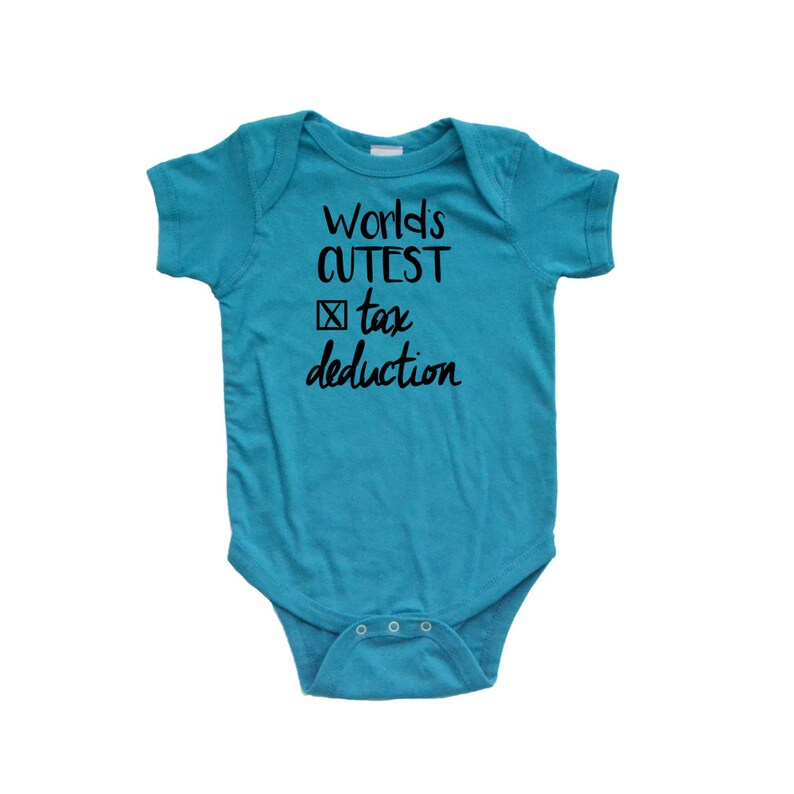 New Baby Worlds Cutest Tax Deduction Funny Baby Clothes Short Etsy