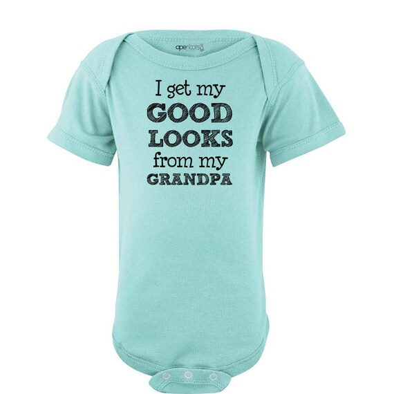 Funny Bordado Personalizado Babero bebé ducha regalo puedo obtener mi aspecto de abuelo