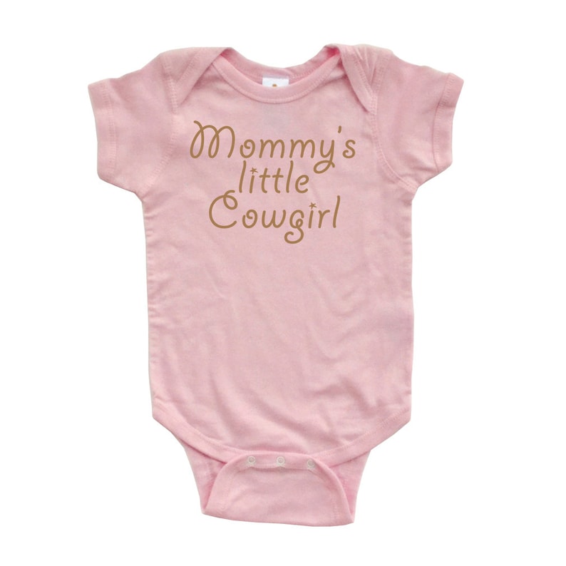 Mommys Little Cowgirl Adorable Cute Baby Soft Cotton Country image 0