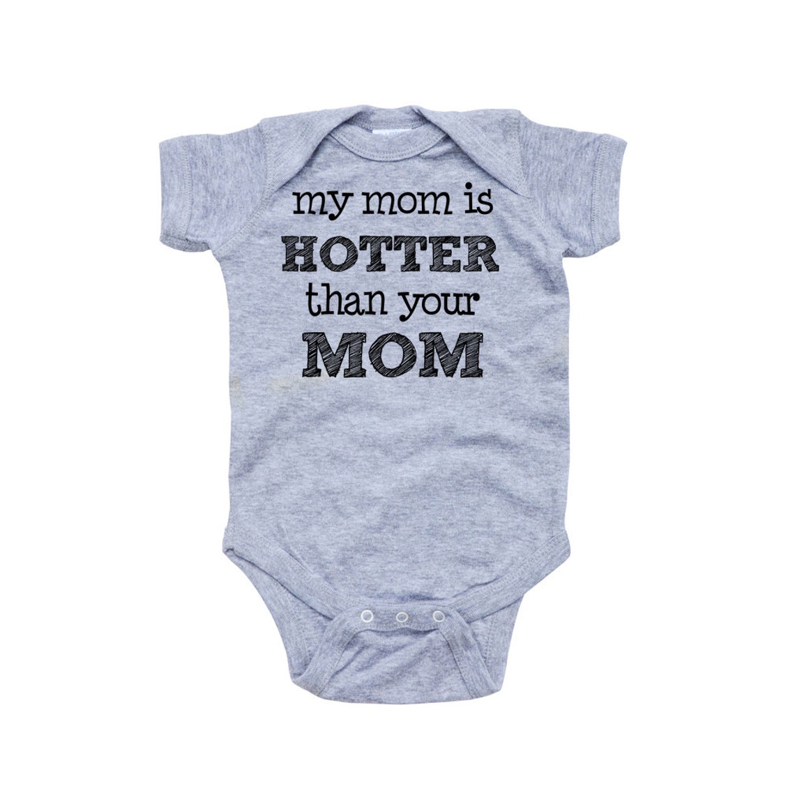 My Mom is Hotter Than Your Mom Baby Bodysuit Apericots Short - Etsy Sweden