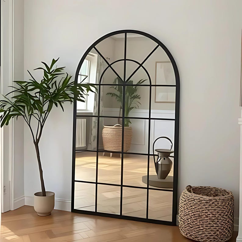 Full Length Arch Irregular Window Mirror Arched Window Big Wall Mirror