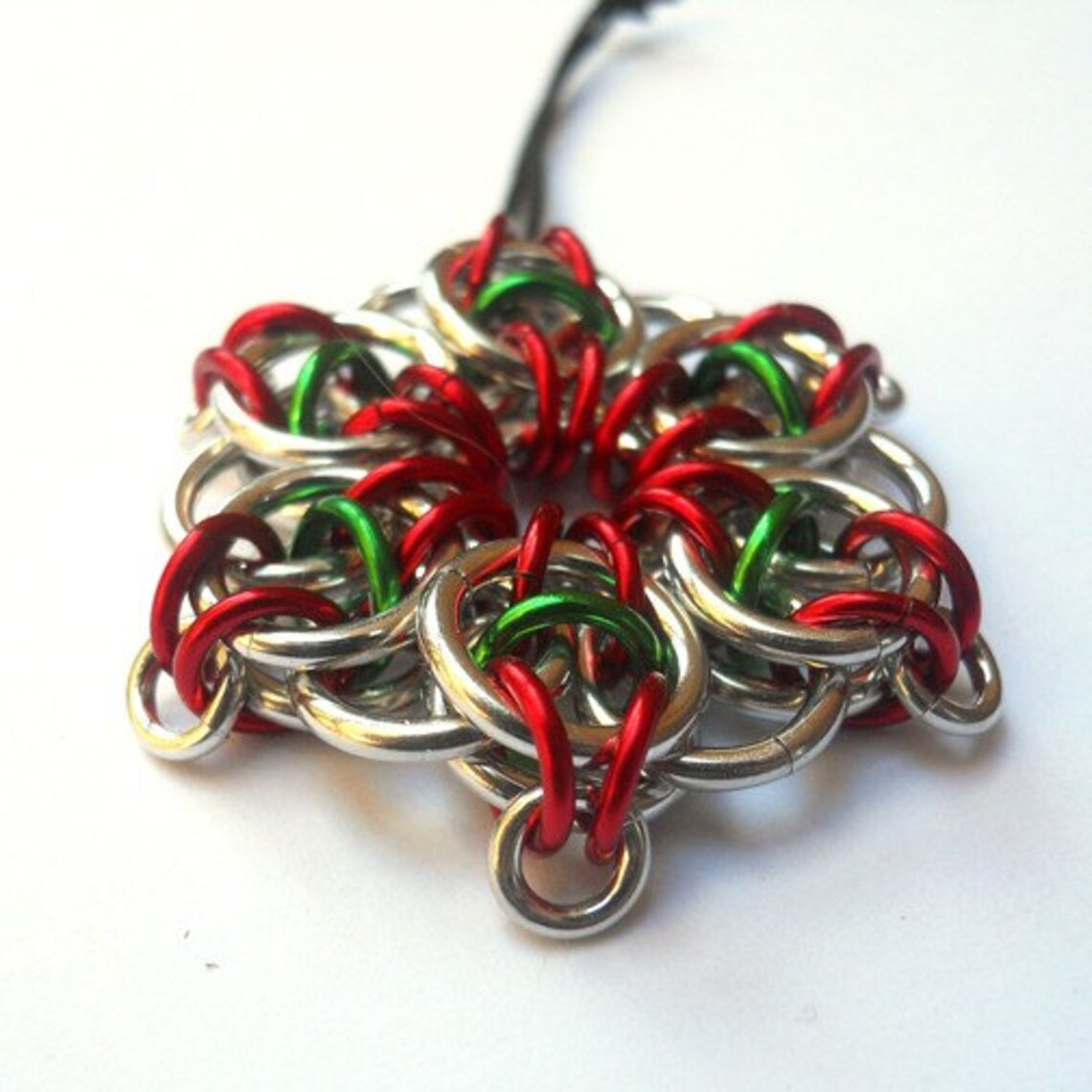 Christmas Ornament Star Holiday Ornament Chainmaille Etsy