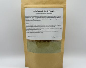 Organic Qasil Powder-50grams/2 oz Ethically sourced from Somaliland | All-Natural Cleanser | Qasil/ Sidr Powder|