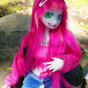 Bewitchables Doll – Handmade BJD Doll | Spooky-Cute Aesthetic | OOAK Resin Art Doll 50cm | 1/3 Scale BJD | Anime Stylized Handmade Doll
