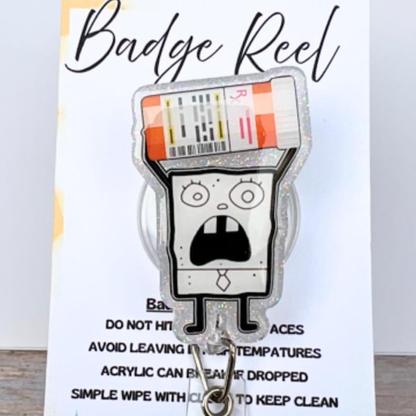 Doodle Bob Rx Badge Reel, Medical Badgereel, Nurse Badge Reel, Funny Badge Reel, Me Hoy Minoy Badge, Cute Badge Holder