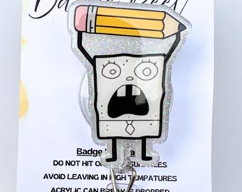 Doodle Bob Pencil Badge Reel, Medical Badgereel, Nurse Badge Reel, Funny Badge Reel, Me Hoy Minoy Badge, Teacher Badge, Cute Badge Holder