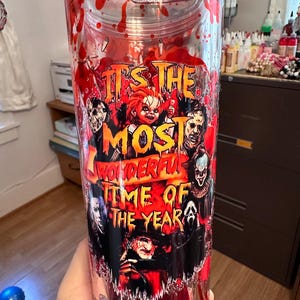 It’s the most wonderful time of the year lava snowglobe tumbler