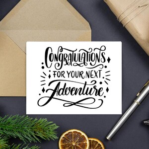 Customizable Journey Congratulations Card, Editable Adventure Card, Travel Theme Greeting